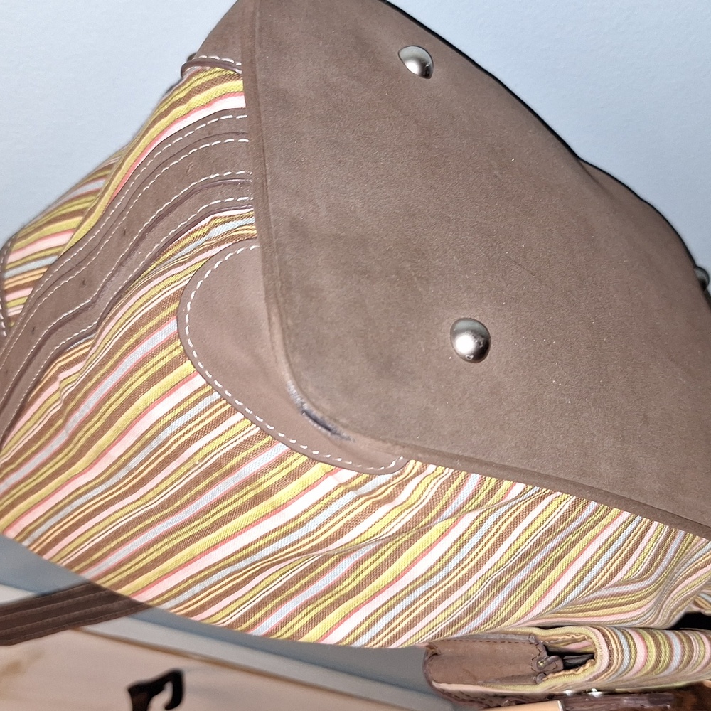 π 4 piece Longaberger bags set. Hobo, cell cosmetics, tote. Striped. - Picture 4 of 17